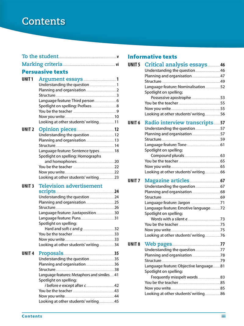 Excel Essential Skills: Writing & Spelling Workbook Years 9–10