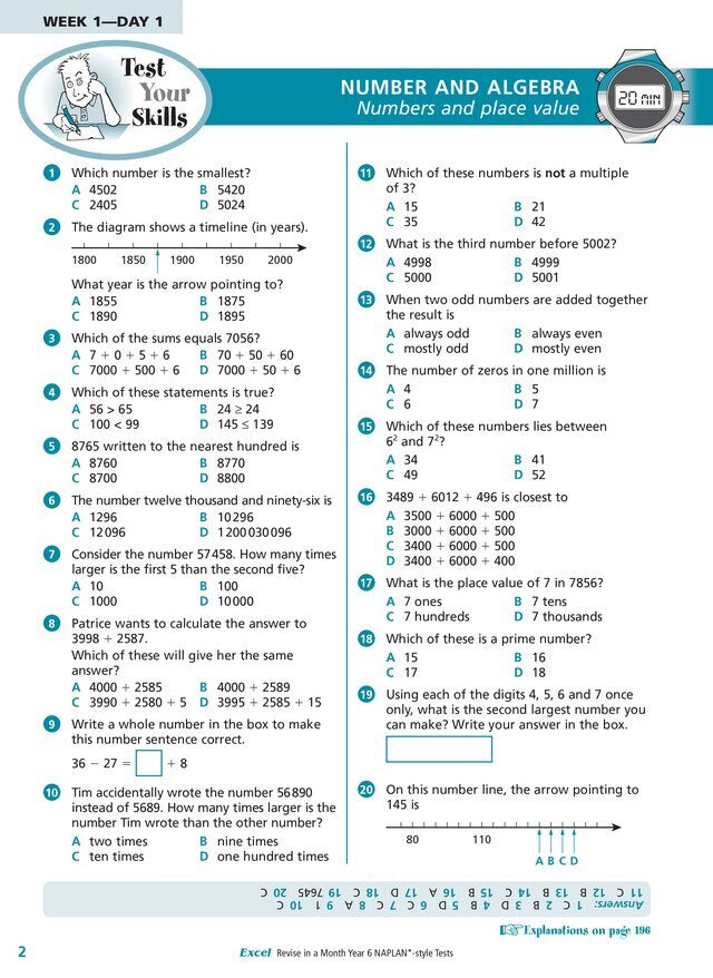 Excel Revise in a Month - NAPLAN*-style Tests: Year 6