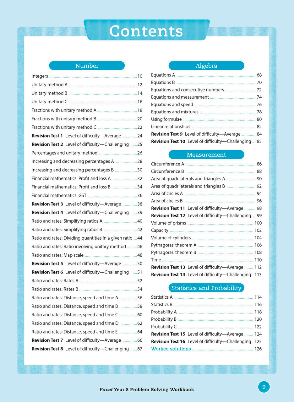 Excel Essential Skills: Problem Solving Workbook - Year 8