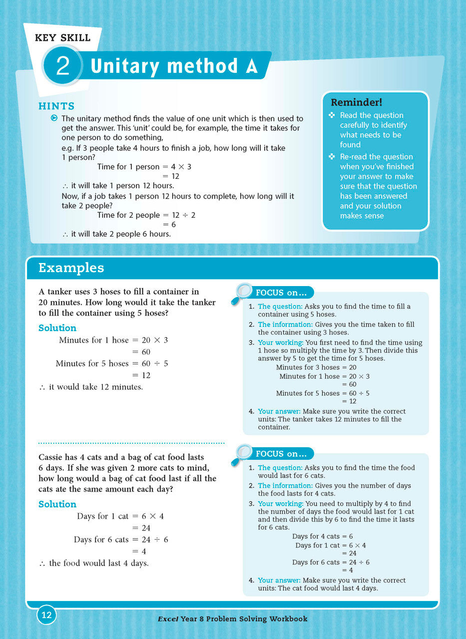 Excel Essential Skills: Problem Solving Workbook - Year 8