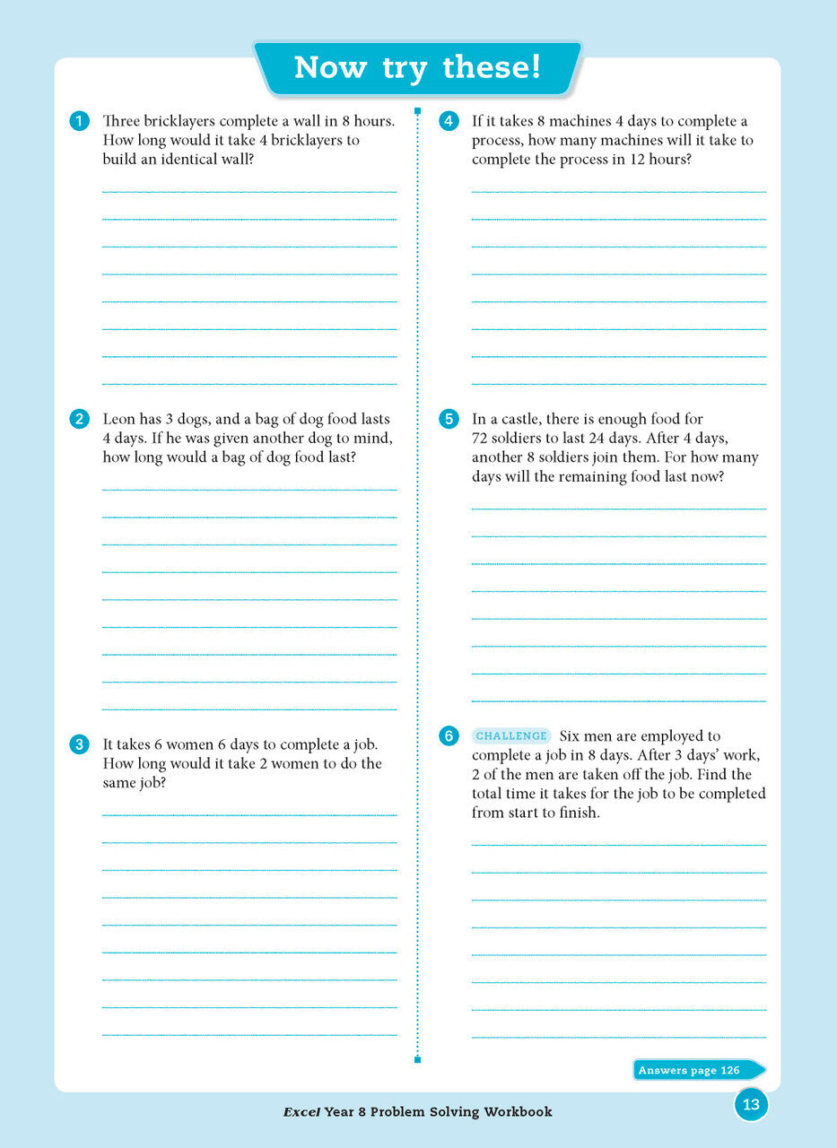 Excel Essential Skills: Problem Solving Workbook - Year 8
