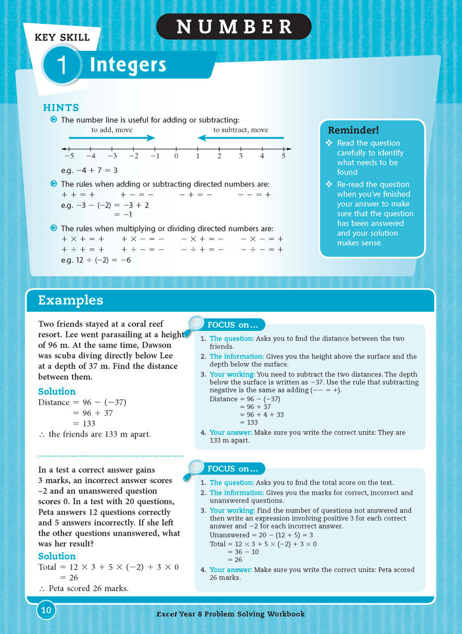 Excel Essential Skills: Problem Solving Workbook - Year 8