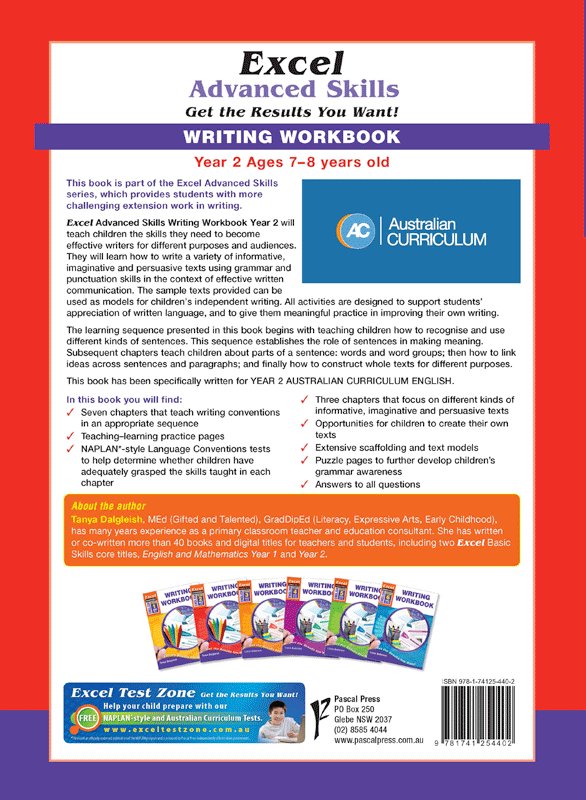 Excel Advanced Skills - Writing Workbook: Year 2