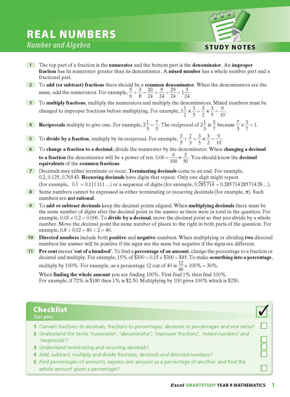 Excel SmartStudy Mathematics - Year 9