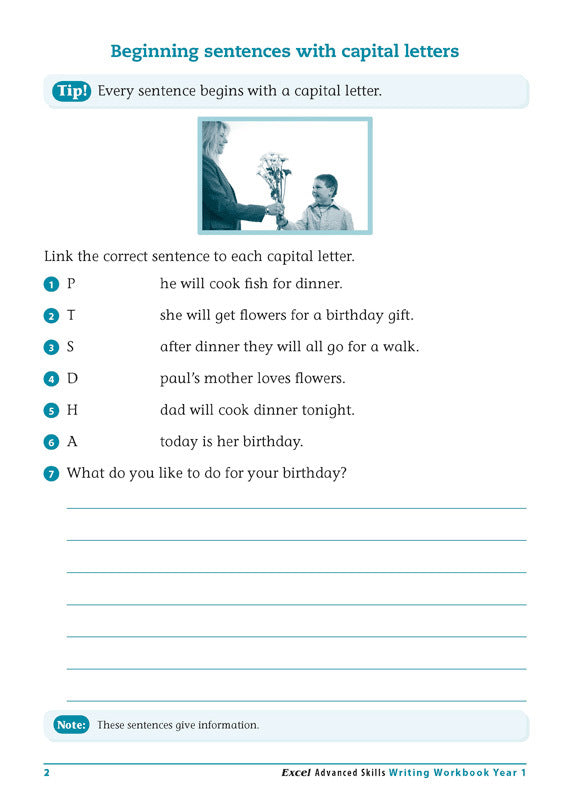 Excel Advanced Skills - Writing Workbook: Year 1
