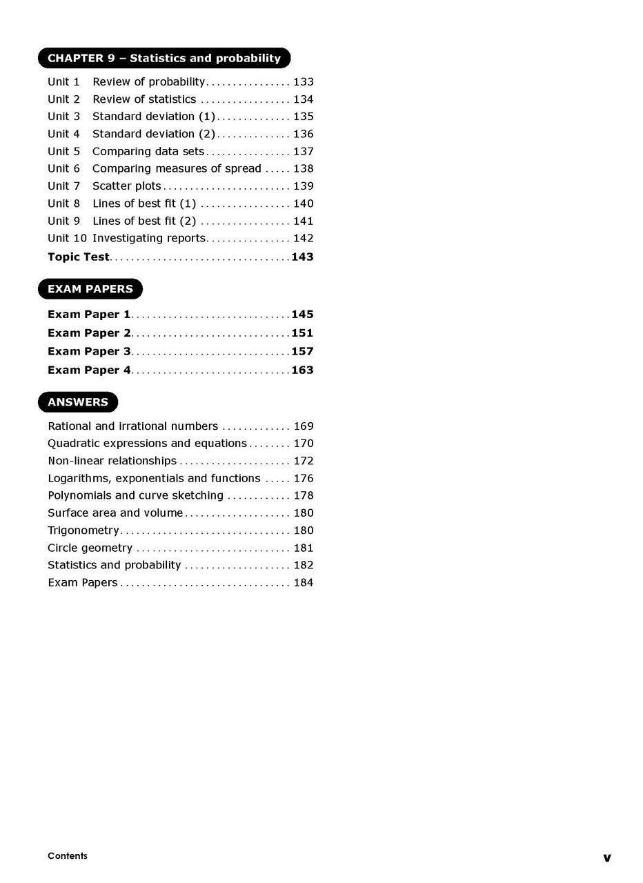 Excel Essential Skills - Advanced Mathematics Revision and Exam Workbook: Year 10