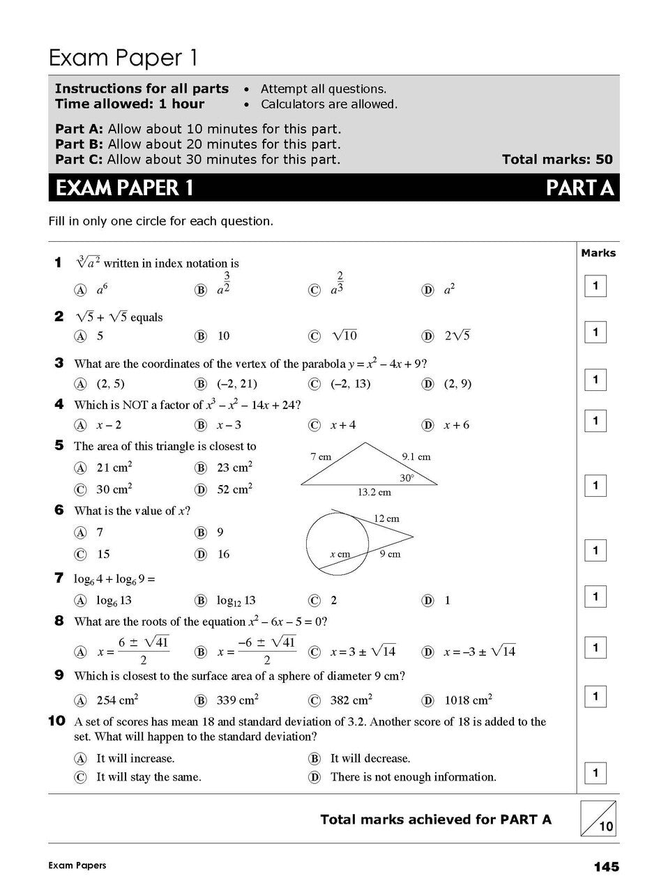 Excel Essential Skills - Advanced Mathematics Revision and Exam Workbook: Year 10