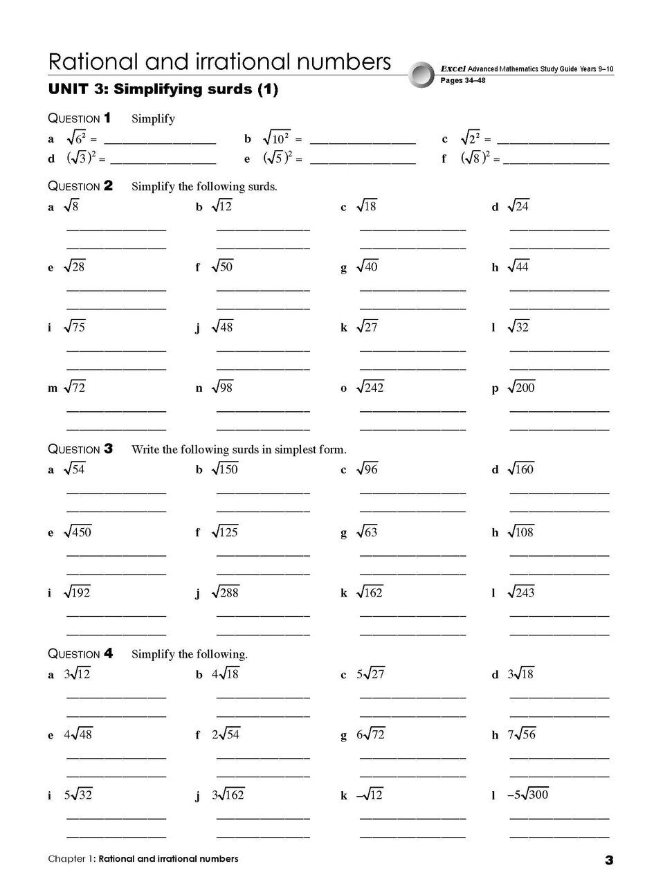 Excel Essential Skills - Advanced Mathematics Revision and Exam Workbook: Year 10