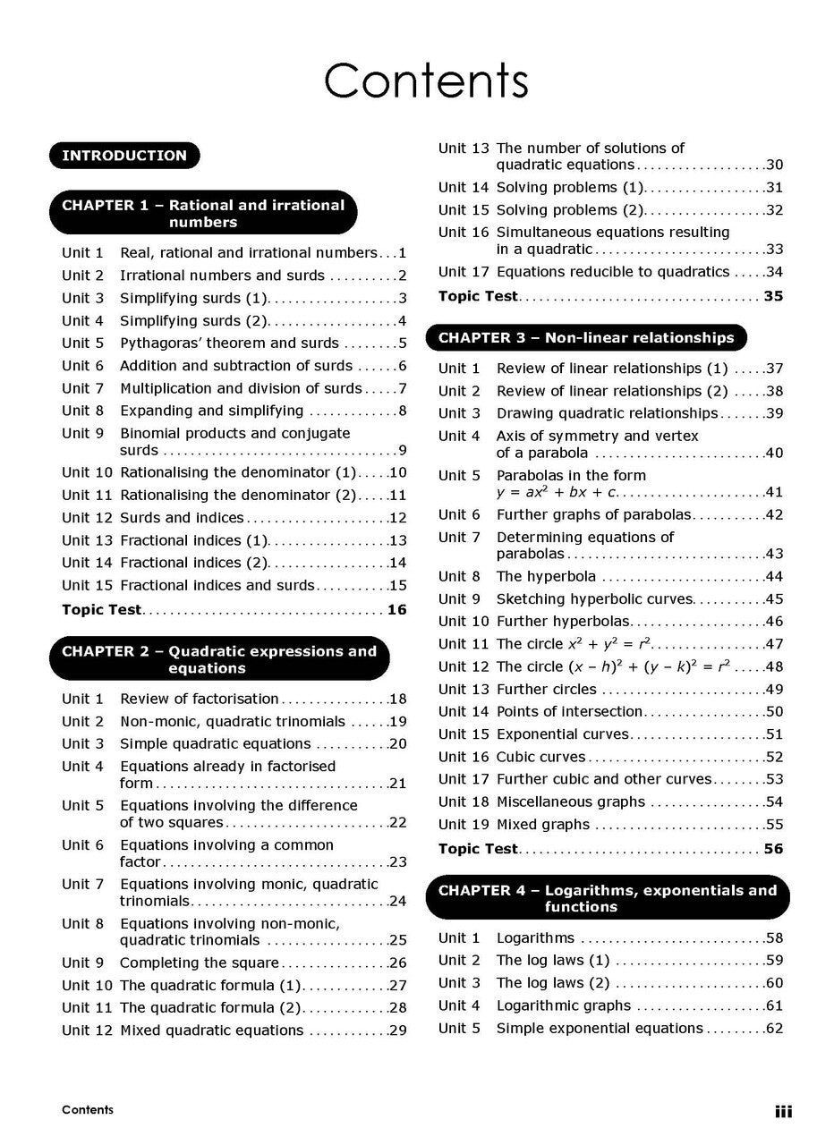 Excel Essential Skills - Advanced Mathematics Revision and Exam Workbook: Year 10