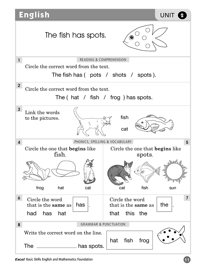 Excel Basic Skills: English and Mathematics - Foundation