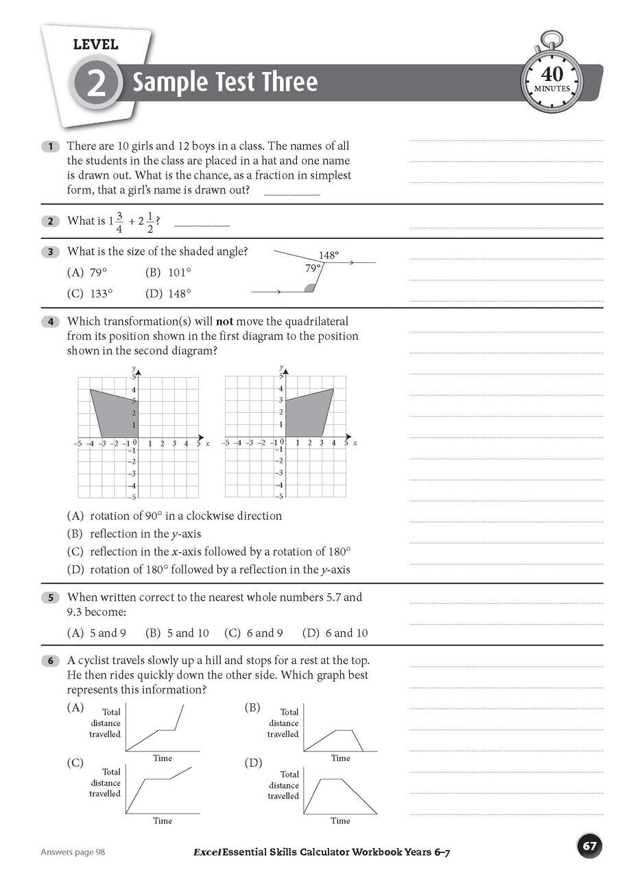 Excel Essential Skills - Calculator Workbook: Years 6-7