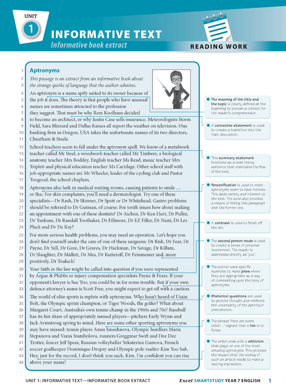 Excel SmartStudy - English: Year 7