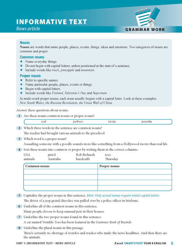 Excel SmartStudy - English: Year 8