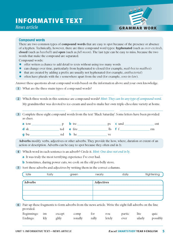 Excel SmartStudy - English: Year 9