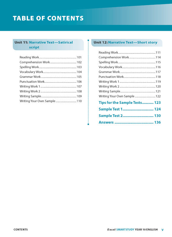 Excel SmartStudy - English: Year 10
