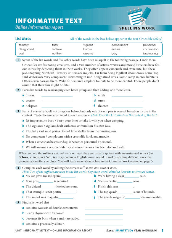 Excel SmartStudy - English: Year 10