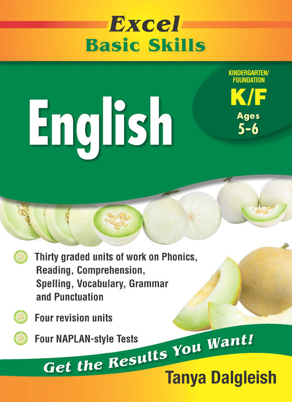 Excel Basic Skills - English: Kindergarten/Foundation