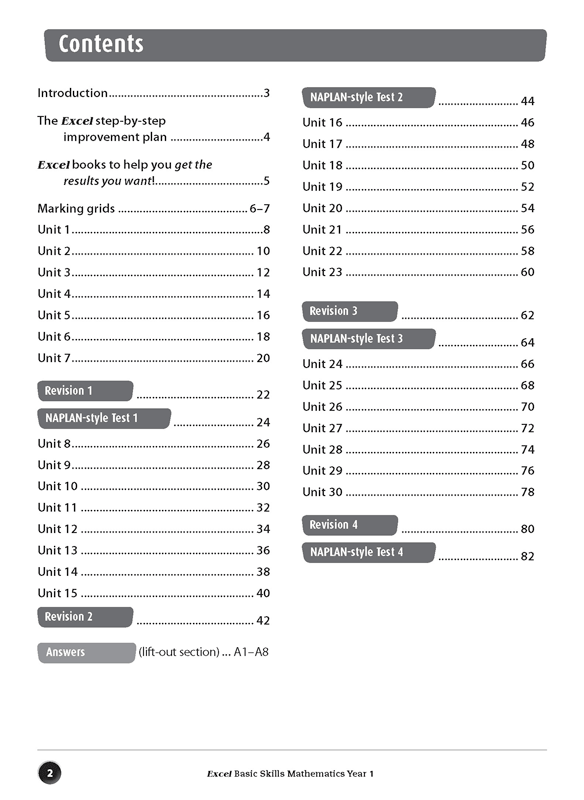 Excel Basic Skills - Mathematics: Year 1