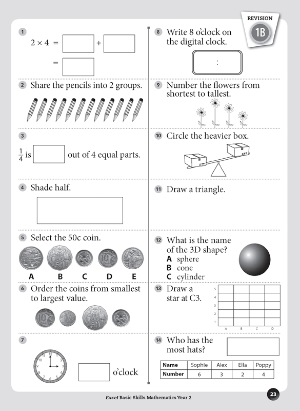 Excel Basic Skills - Mathematics: Year 2