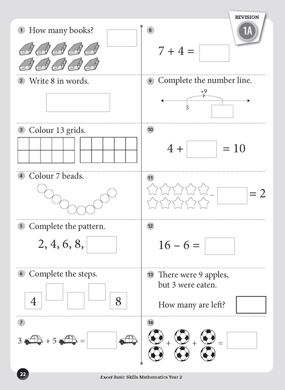 Excel Basic Skills - Mathematics: Year 2