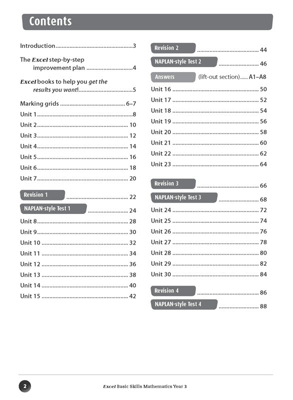 Excel Basic Skills - Mathematics: Year 3