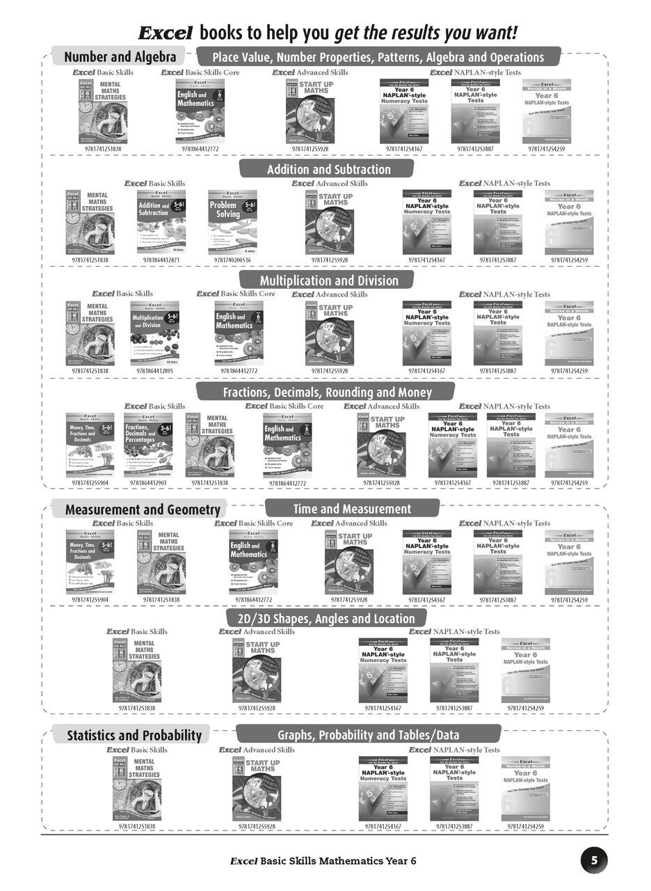 Excel Basic Skills - Mathematics Year 6