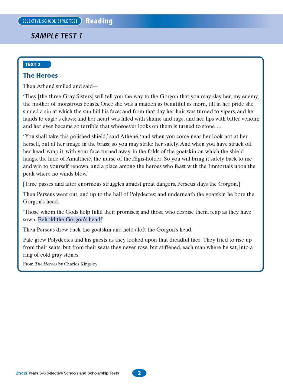Excel Test Skills: Selective Schools and Scholarships Tests - Years 5-6