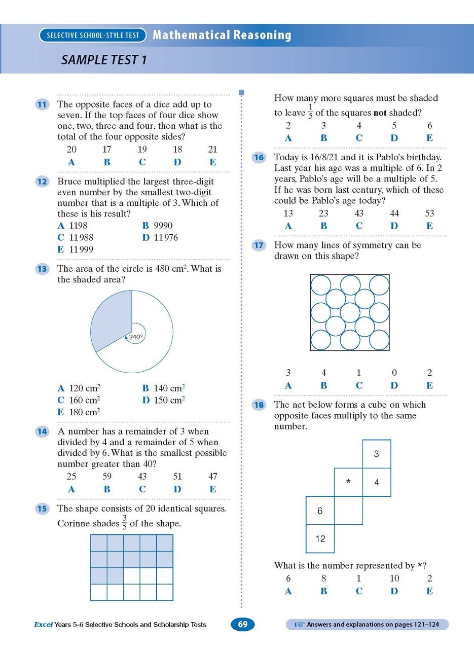 Excel Test Skills: Selective Schools and Scholarships Tests - Years 5-6