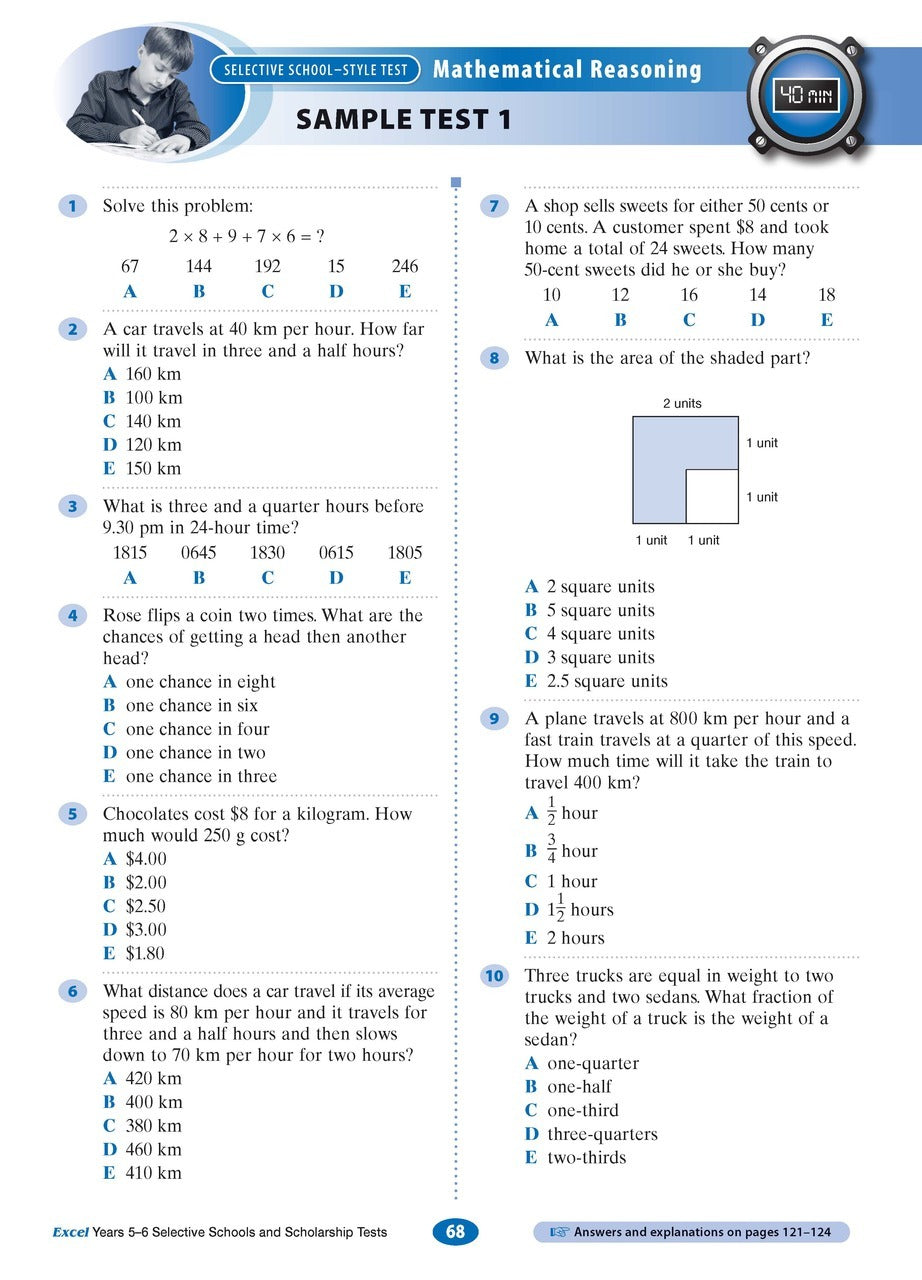 Excel Test Skills: Selective Schools and Scholarships Tests - Years 5-6