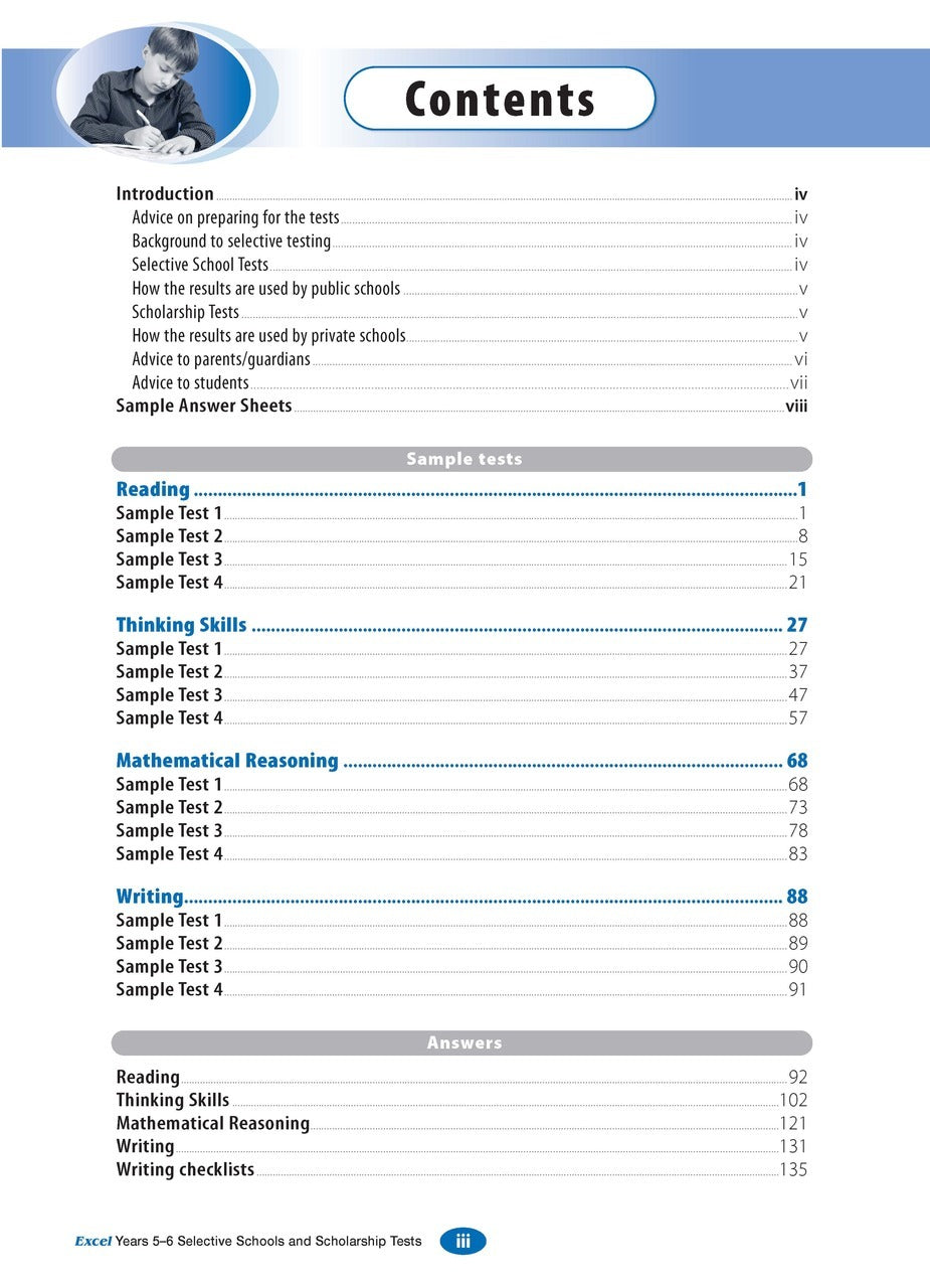 Excel Test Skills: Selective Schools and Scholarships Tests - Years 5-6