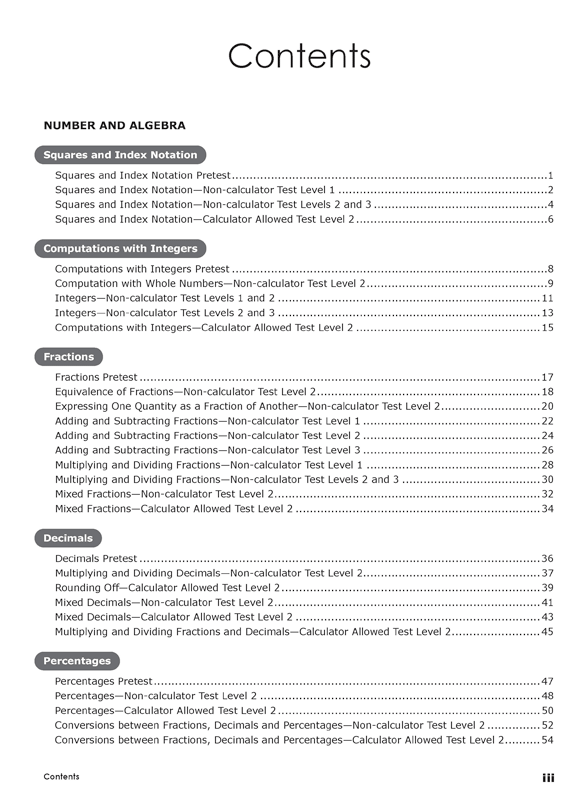 Excel - Mathematics Practice Tests: Year 7