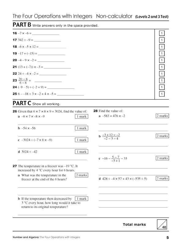 Excel - Mathematics Practice Tests: Year 8