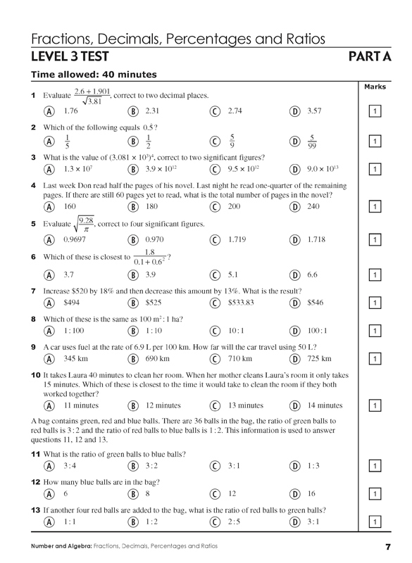 Excel - Mathematics Practice Tests: Year 9