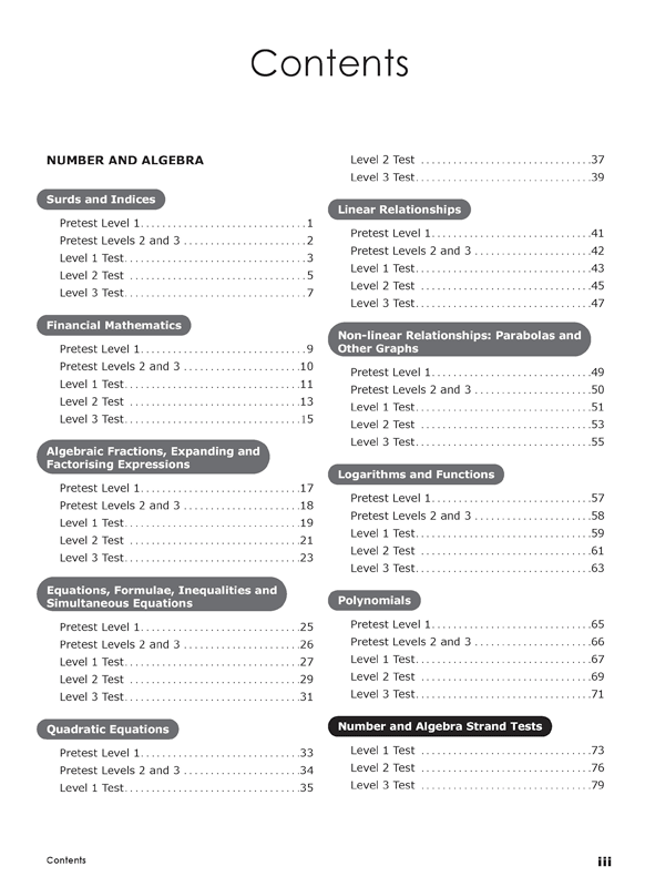 Excel - Mathematics Practice Tests: Year 10