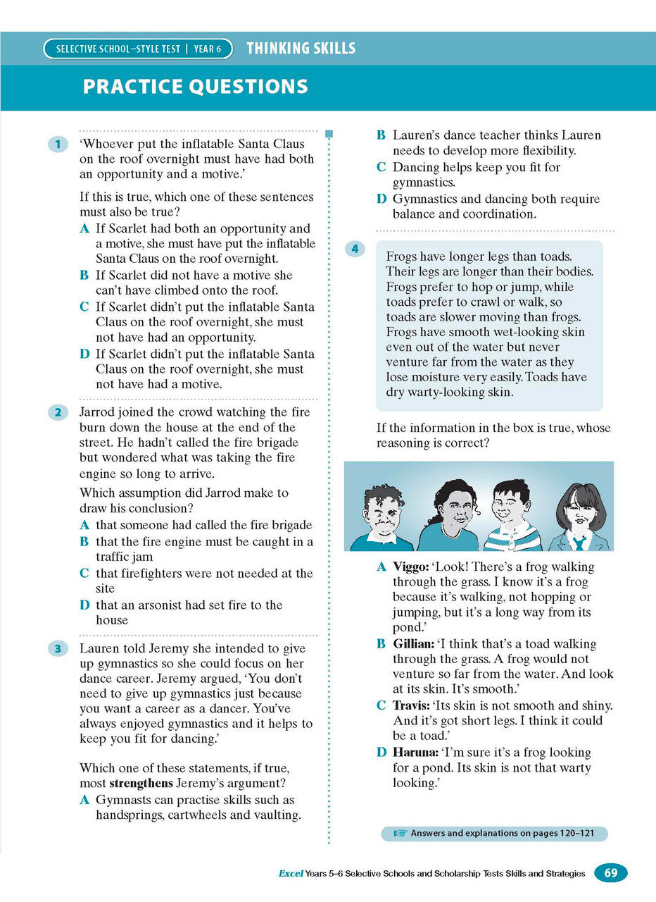 Excel Test Skills - Selective Schools and Scholarship Tests: Skills and Strategies - Years 5-6