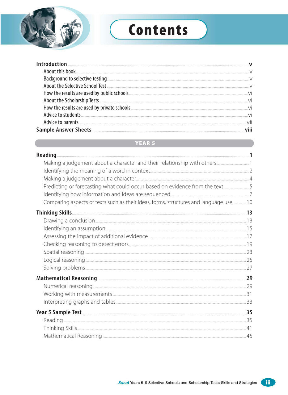 Excel Test Skills - Selective Schools and Scholarship Tests: Skills and Strategies - Years 5-6