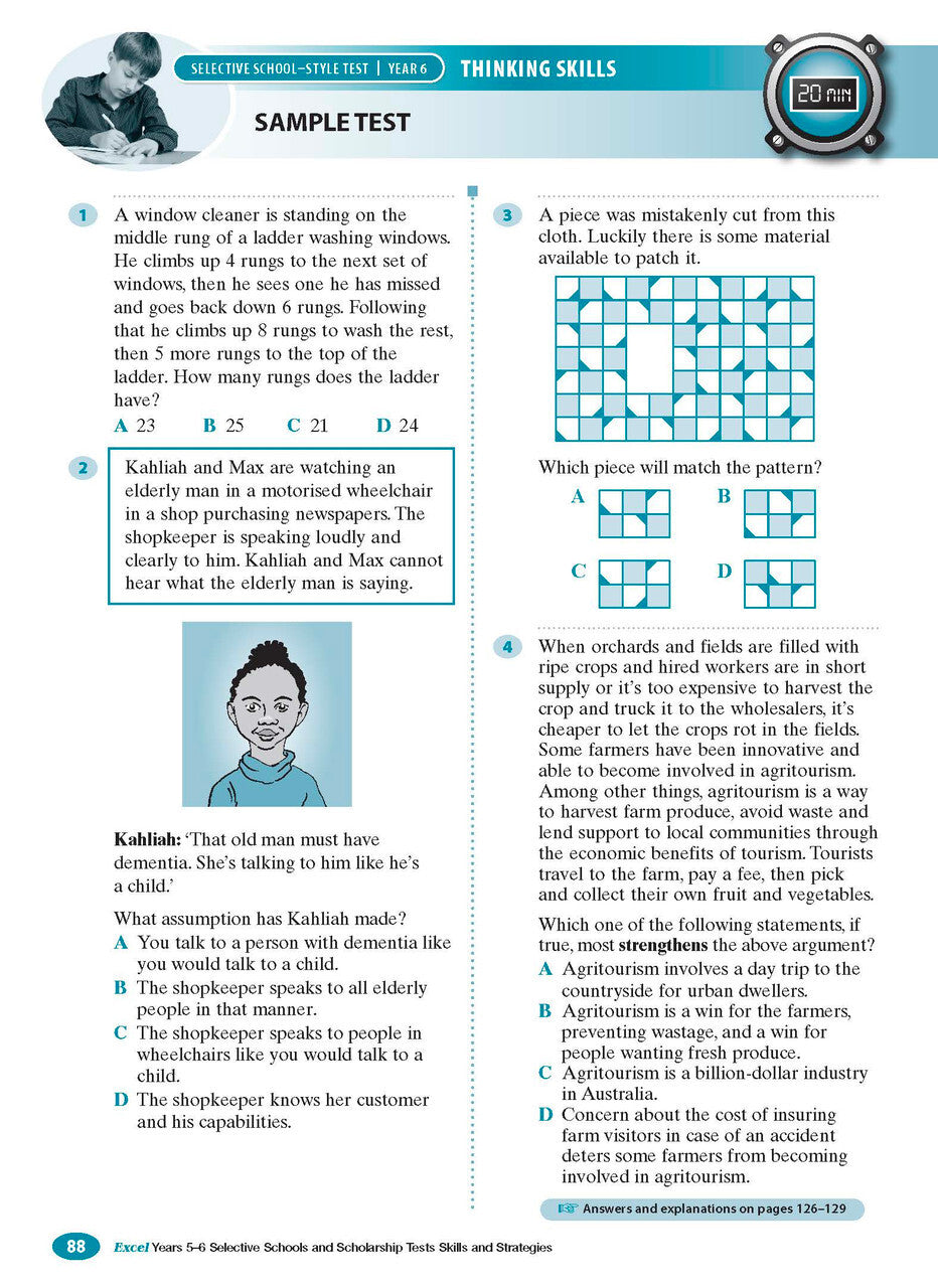 Excel Test Skills - Selective Schools and Scholarship Tests: Skills and Strategies - Years 5-6