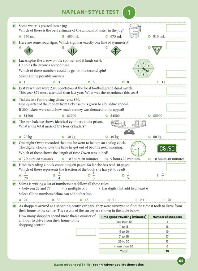 Excel Advanced Skills - Advanced Mathematics Year 4
