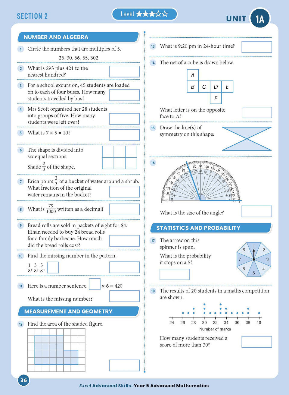 Excel Advanced Skills - Advanced Mathematics: Year 5