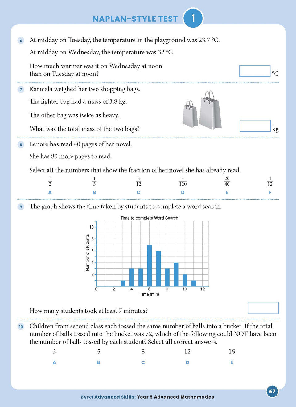 Excel Advanced Skills - Advanced Mathematics: Year 5
