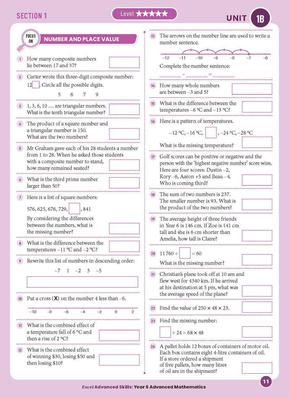 Excel Advanced Skills - Advanced Mathematics: Year 6