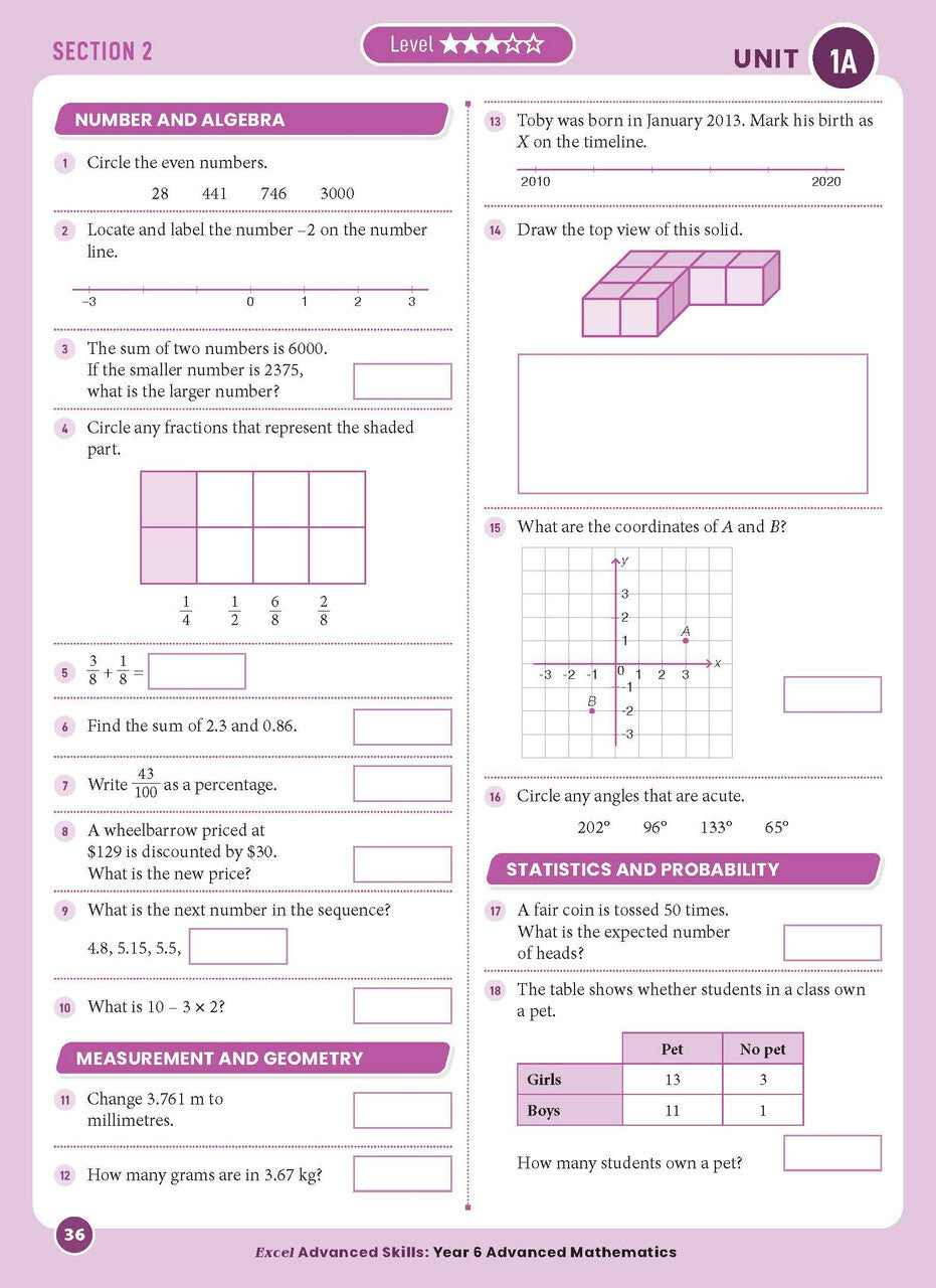 Excel Advanced Skills - Advanced Mathematics: Year 6