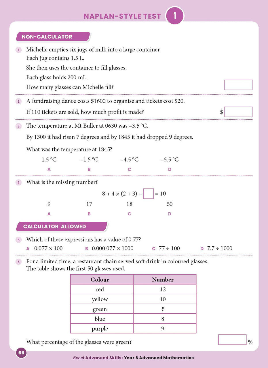 Excel Advanced Skills - Advanced Mathematics: Year 6