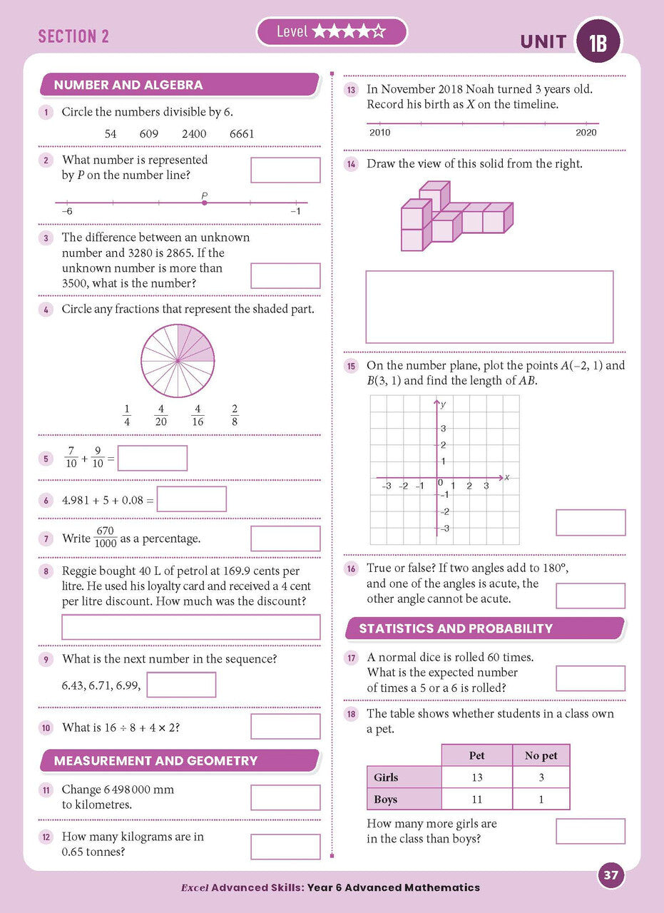 Excel Advanced Skills - Advanced Mathematics: Year 6