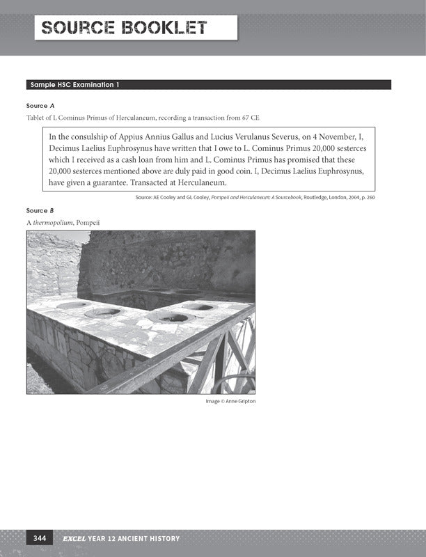 Excel - Ancient History Study Guide: Year 12