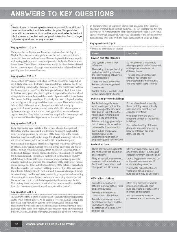 Excel - Ancient History Study Guide: Year 12