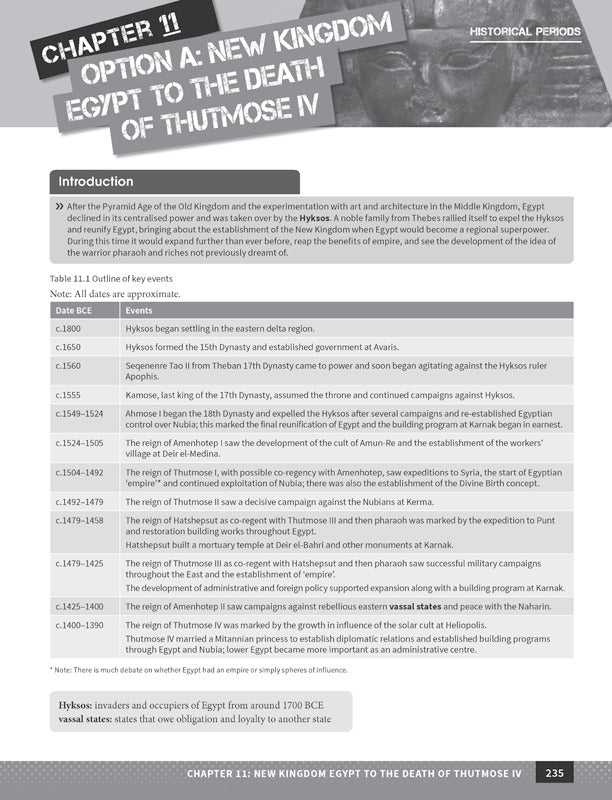 Excel - Ancient History Study Guide: Year 12