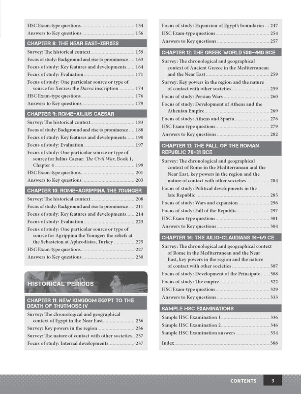 Excel - Ancient History Study Guide: Year 12