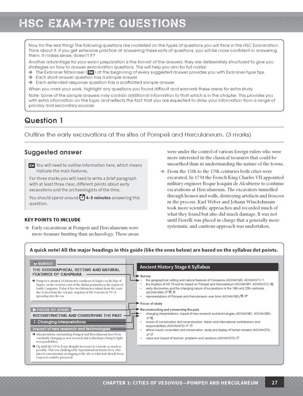 Excel - Ancient History Study Guide: Year 12