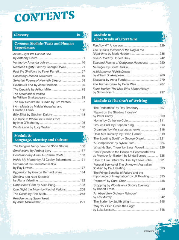 Excel - English Study Guide: Year 12 Standard